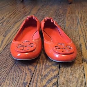 orange tory burch shoes